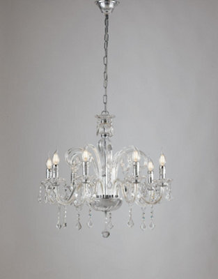 Luminosa Lighting Luminosa 8 Light Chandeliers Chrome, Crystal 14 70X65Cm - image 1