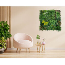 Artificial Plant Flower Living Wall Panels Realistic - Lowther Green - Indoor / Outdoor - 1M X 1M - Home, Garden, Office - thumbnail 9