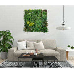 Artificial Plant Flower Living Wall Panels Realistic - Lowther Green - Indoor / Outdoor - 1M X 1M - Home, Garden, Office - thumbnail 8