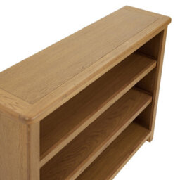 The Furniture Market Cotswold Rustic Smoked Oak Wide Low Bookcase - thumbnail 5