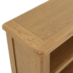 The Furniture Market Cotswold Rustic Smoked Oak Wide Low Bookcase - thumbnail 6