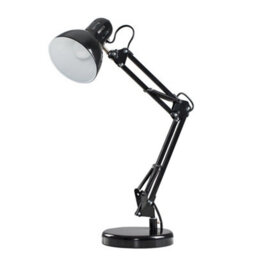 Valuelights Monda Retro Designer Style Adjustable Black Metal Bedside Desk Table Lamp - Includes 4W Led Golfball Bulb 3000K