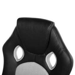 Beliani Office Chair Fighter Faux Leather Light Grey - thumbnail 9