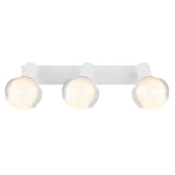 Luminosa Lighting Luminosa Tokki Ceiling Spotlight Bar White Matt Clear Glass Shade 3X E14 - thumbnail 4