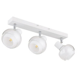 Luminosa Lighting Luminosa Tokki Ceiling Spotlight Bar White Matt Clear Glass Shade 3X E14 - thumbnail 2