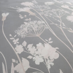 Catherine Lansfield Meadowsweet Floral Grey Duvet Cover Set Super King Bedding Set - thumbnail 4