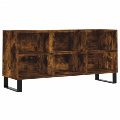 Berkfield Sturdy Tv Cabinet Smoked Oak 103.5X30X50 Cm Engineered Wood - image 1