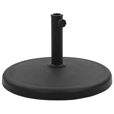 Walplus Parasol Base Round Polyresin 19 Kg Black - image 1