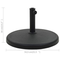 Walplus Parasol Base Round Polyresin 19 Kg Black - thumbnail 6