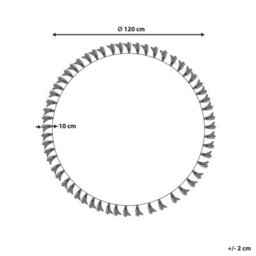 Beliani Round Jute Area Rug 120 Cm Beige Samsun - thumbnail 3