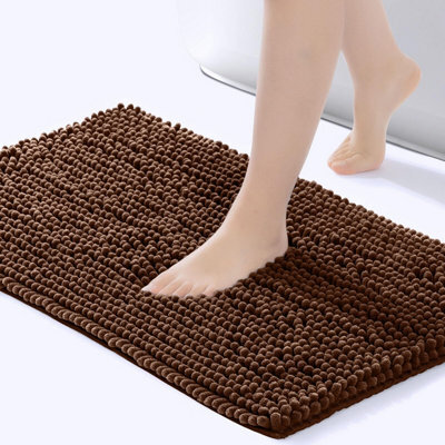 Bath Mat Anti Slip Soft Washable Rugs Water Absorbent Shower Mat Bathroom Mats Camel Coffee 40Cm X 60Cm - image 1