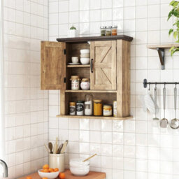 Medicine Cabinet With Doors Farmhouse Wall Mounted Bathroom Cabinet - thumbnail 4