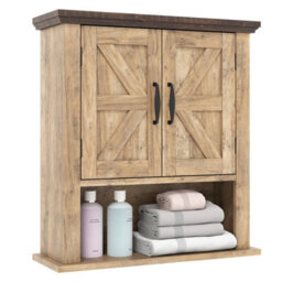 Medicine Cabinet With Doors Farmhouse Wall Mounted Bathroom Cabinet - thumbnail 6