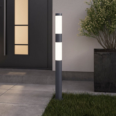 GoodHome Callisto Contemporary Dark Grey Mains-Powered 1 Lamp Integrated Led Outdoor Post Light (H)1000mm - image 1