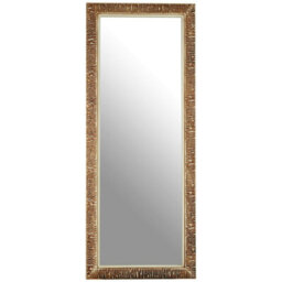 Premier Housewares Interiors By Premier Zelma Champagne Finish Ridged Wall Mirror - thumbnail 1