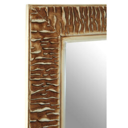 Premier Housewares Interiors By Premier Zelma Champagne Finish Ridged Wall Mirror - thumbnail 3