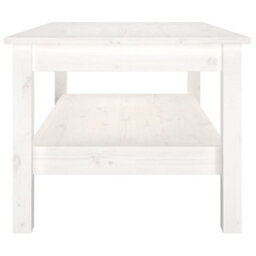 Berkfield Coffee Table White 80X50X40 Cm Solid Wood Pine - thumbnail 4