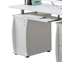 Wicklow Computer Desk With Cabinet And 3 Drawers - White - thumbnail 5
