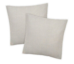 Allure Bath Fashions Hotel Waffle Cushion Covers Two Pack - Taupe, 50 X 50Cm