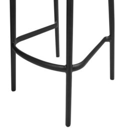 Wyld And Coco Nova Home Set Of 2 Black Retro Bar Chairs - Weatherproof Indoor Outdoor Seating - thumbnail 8