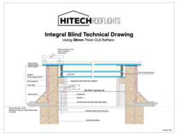 HITECH ROOFLIGHTS Triple Glazed Rooflight With Electric Integral Blind 1500X1500mm - thumbnail 4