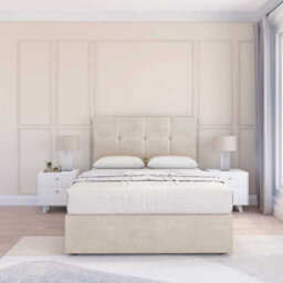 "Sloomy 4Ft Jasmine Plush Cream Memory Foam Bed Set With 4 Drawers, Mattress & 26"" Headboard - Small Double" - thumbnail 2