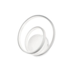 Ideal Lux Oz Led Decorative Swirl Integrated Led Wall Light White, 3000K - thumbnail 1