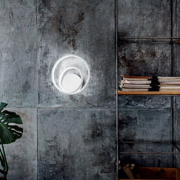 Ideal Lux Oz Led Decorative Swirl Integrated Led Wall Light White, 3000K - thumbnail 2