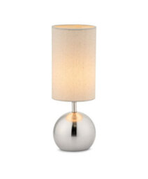 Lighting Supermarket Bedford Modern Silver Brushed Metal Ball Small Touch Control Table Lamp - thumbnail 2