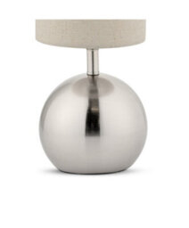 Lighting Supermarket Bedford Modern Silver Brushed Metal Ball Small Touch Control Table Lamp - thumbnail 3