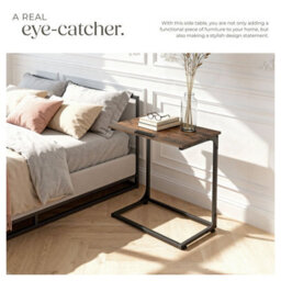 Tectake Bedside Table Ruston - Industrial Style, With Tilting Tabletop, 55 X 35 X 66.5 Cm - Industrial Wood Dark, Rustic - thumbnail 5