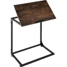 Tectake Bedside Table Ruston - Industrial Style, With Tilting Tabletop, 55 X 35 X 66.5 Cm - Industrial Wood Dark, Rustic - thumbnail 9