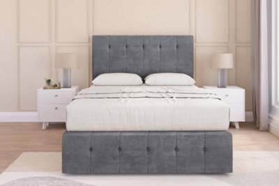 "Sloomy Cambridge Armour Coniston Divan Bed Set 2 Drawers Right Side - 26"" Strutted & 12"" Footboard 4'6 Double" - image 1