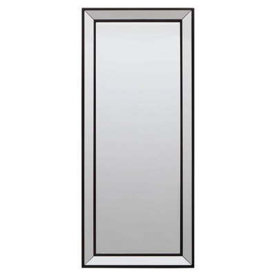 Orsina Matte Black Freestanding Wall Mirror, Rectangle Mirror With Wooden Frame, Standing Mirror, Hallway Mirror - image 1