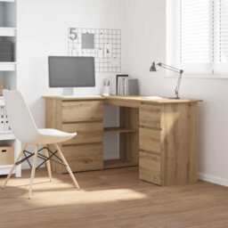 Walplus Corner Desk Artisan Oak 145X100X76 Cm Engineered Wood - thumbnail 1