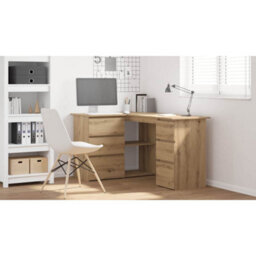 Walplus Corner Desk Artisan Oak 145X100X76 Cm Engineered Wood - thumbnail 3