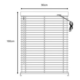 GoodHome Studio Grey Nickel Effect Aluminium Venetian Blind (W)90Cm (L)180Cm - thumbnail 3
