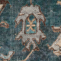 Loomed Distressed Teal Blue Beige Persian Style Washable Non Slip Runner Rug 60X240Cm - thumbnail 4