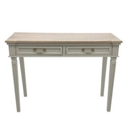 Minster 2 Drawers Hall Table - Wood - L40 X W90 X H78 Cm - Light Grey/brown - thumbnail 1