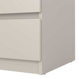 Wyld Haus Budapest Cream Chest With Natural Oak Effect Top 3 Drawers - thumbnail 8