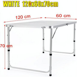 Portable Folding Table Collapsible Picnic Table Aluminum Frame Multipurpose Desk For Garden Kitchen And Outdoor Use 60Cm - thumbnail 2