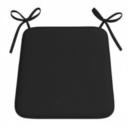 Foam Seat Pad With Ties Comfortable Chair Cushion For Dining, Kitchen Garden Seating Black - thumbnail 2