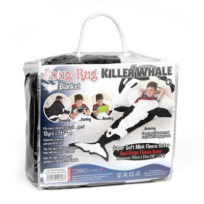 Snug Rug Killer Whale Tail Kids Blanket Wearable Novelty Childrens Gift - image 1