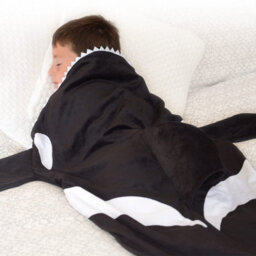 Snug Rug Killer Whale Tail Kids Blanket Wearable Novelty Childrens Gift - thumbnail 4