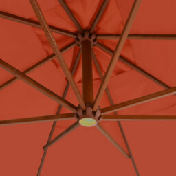 Walplus Cantilever Garden Parasol With Wooden Pole 400X300 Cm Terracotta - thumbnail 4