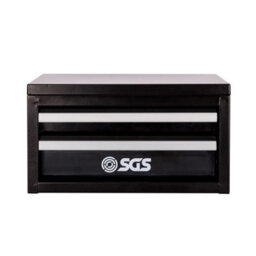 Sgs Black Mini Tool Box Metal 2 Drawers For Diy Craft Home 27.5X15X15Cm Fun Gift - thumbnail 3