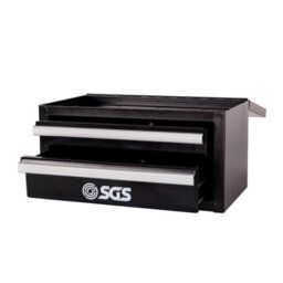 Sgs Black Mini Tool Box Metal 2 Drawers For Diy Craft Home 27.5X15X15Cm Fun Gift - thumbnail 2