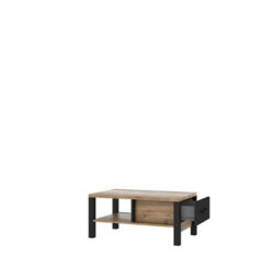 Arte Olin Modern Coffee Table In Appenzeller Fichte Oak & Black Matt - W900mm X H420mm X D560mm - thumbnail 2