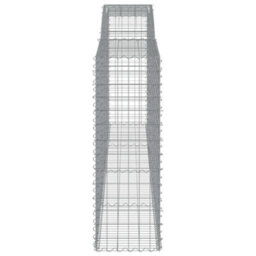 Berkfield Durable Arched Gabion Baskets 7 Pcs 400X50X140/160 Cm Galvanised Iron - thumbnail 5