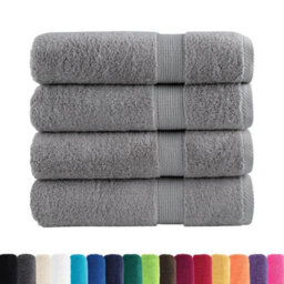 Berkfield Durable Premium Hand Towels Solund 4Pcs Grey 50X100Cm 600Gsm
